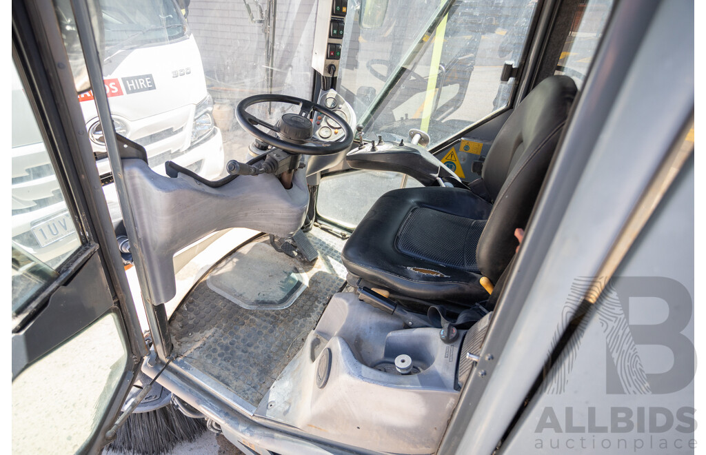 Circa 2009 Green Machine 636HS Air Sweeper (Enclosed A/C Cab)