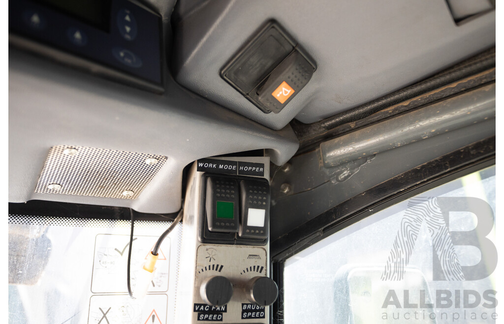 Circa 2009 Green Machine 636HS Air Sweeper (Enclosed A/C Cab)