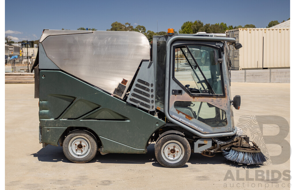 Circa 2009 Green Machine 636HS Air Sweeper (Enclosed A/C Cab)