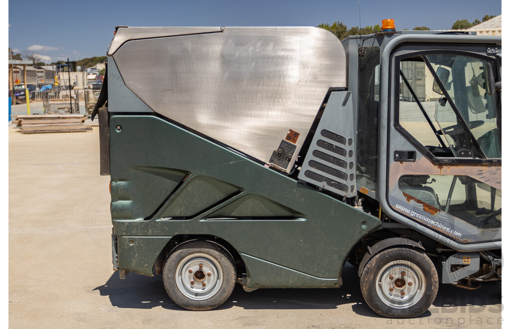 Circa 2009 Green Machine 636HS Air Sweeper (Enclosed A/C Cab)