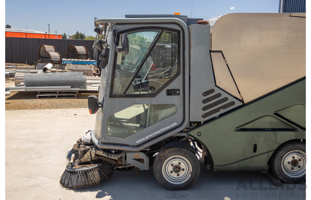 Circa 2009 Green Machine 636HS Air Sweeper (Enclosed A/C Cab)