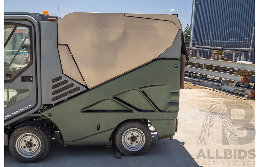 Circa 2009 Green Machine 636HS Air Sweeper (Enclosed A/C Cab)