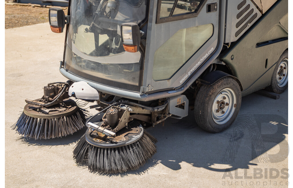Circa 2009 Green Machine 636HS Air Sweeper (Enclosed A/C Cab)