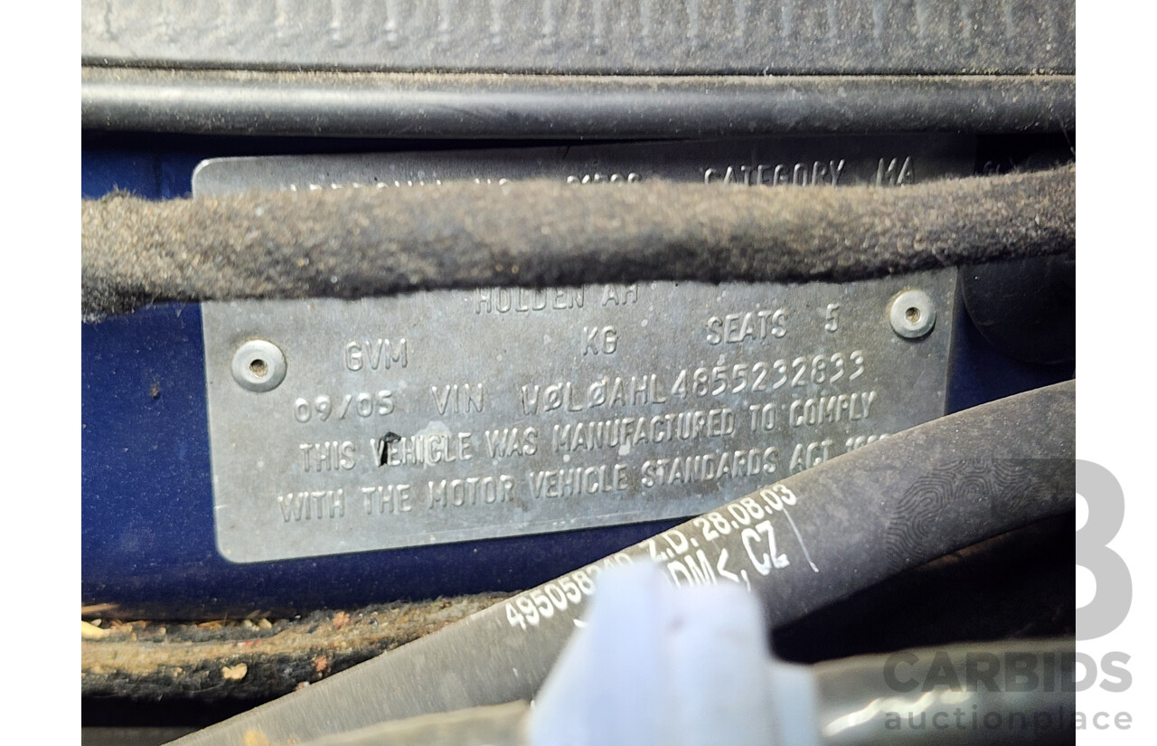 9/2005 Holden Astra CDX AH 5d Hatchback Blue 1.8L