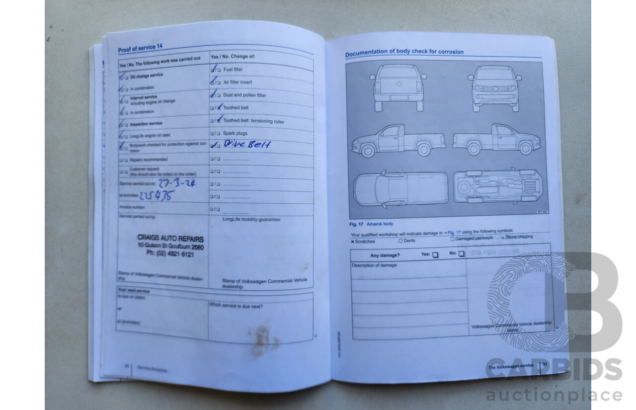 8/2013 Volkswagen Amarok Tdi400 Ultimate (4x4) 2H MY13 Dual Cab Utility Brown 2.0L