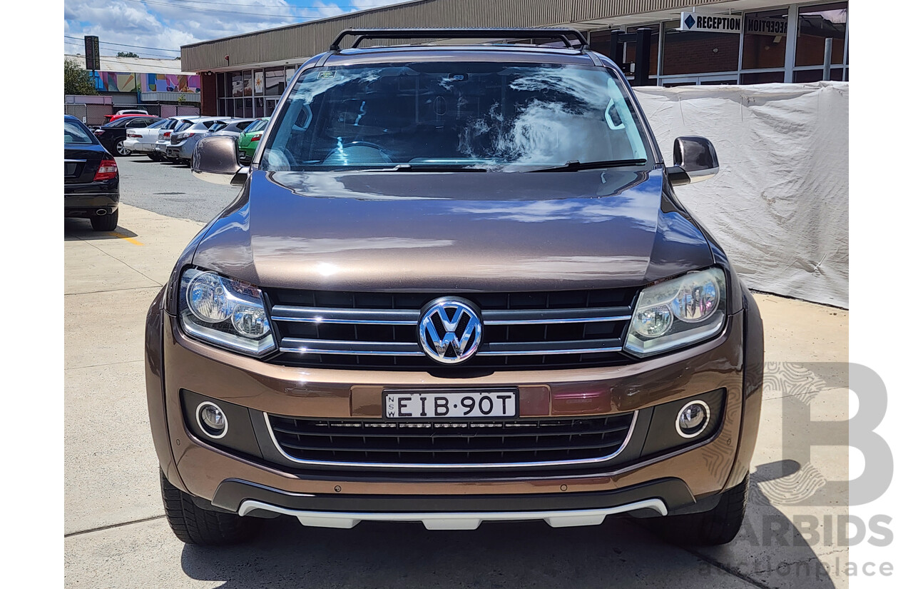 8/2013 Volkswagen Amarok Tdi400 Ultimate (4x4) 2H MY13 Dual Cab Utility Brown 2.0L