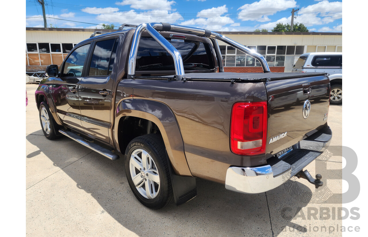 8/2013 Volkswagen Amarok Tdi400 Ultimate (4x4) 2H MY13 Dual Cab Utility Brown 2.0L