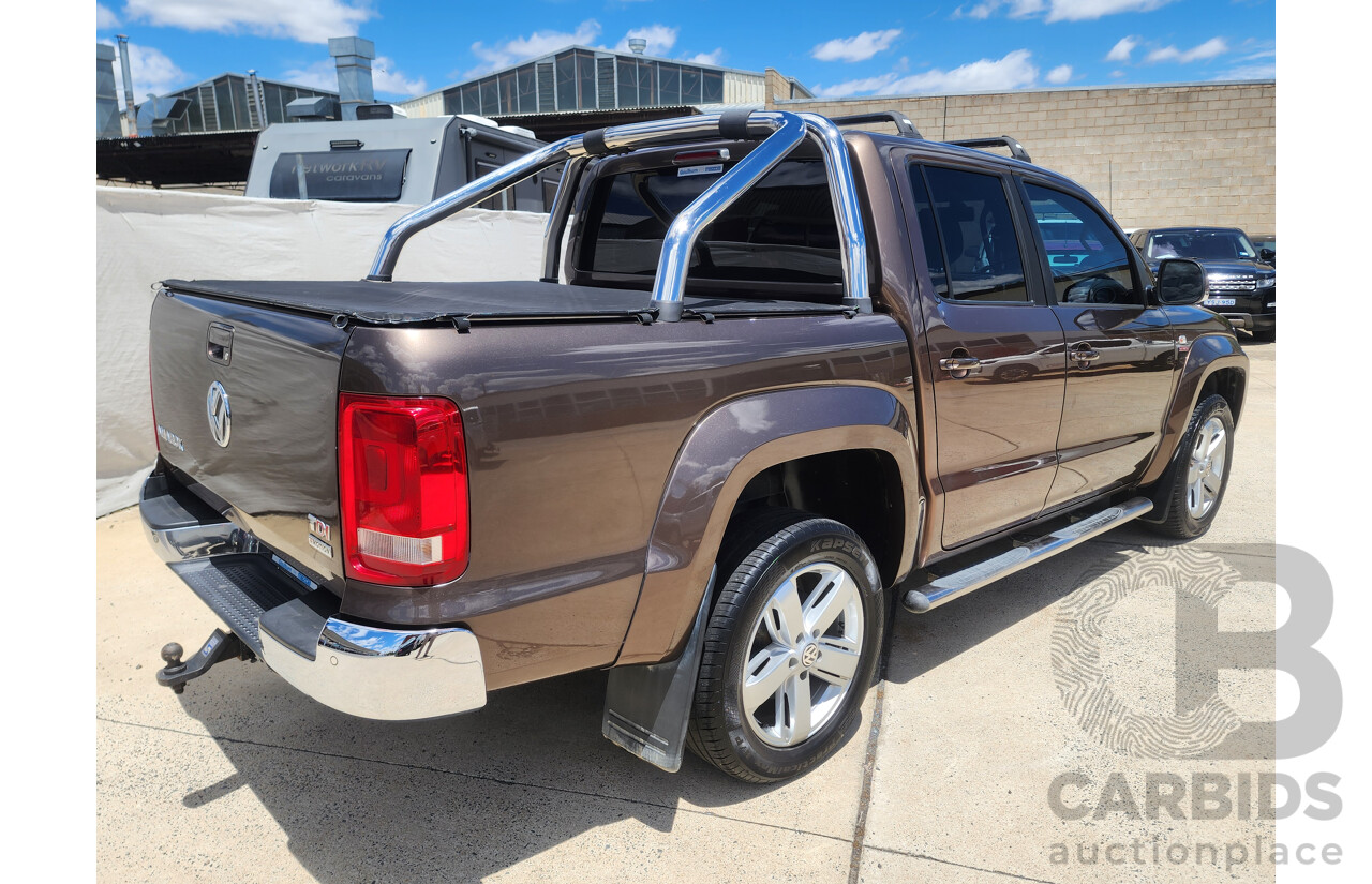 8/2013 Volkswagen Amarok Tdi400 Ultimate (4x4) 2H MY13 Dual Cab Utility Brown 2.0L