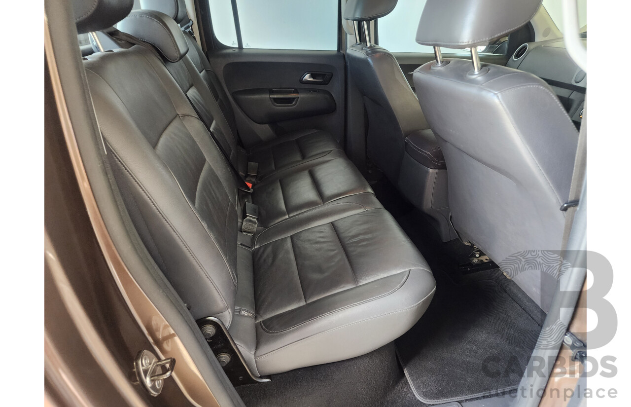 8/2013 Volkswagen Amarok Tdi400 Ultimate (4x4) 2H MY13 Dual Cab Utility Brown 2.0L