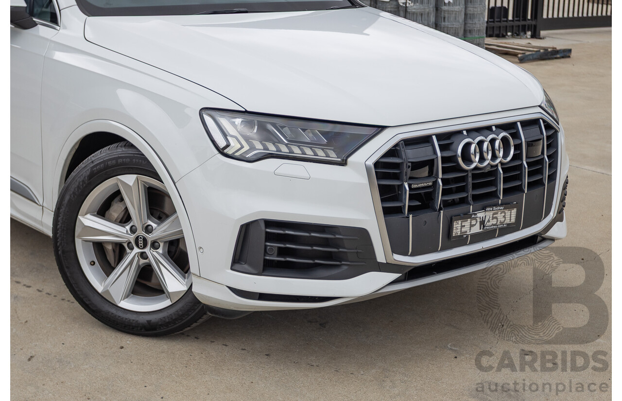 8/2021 Audi Q7 45 TDI Quattro MHEV (AWD) 4M MY22 4D Wagon Pure White Turbo Diesel 3.0L 7 seater - Mild Hybrid