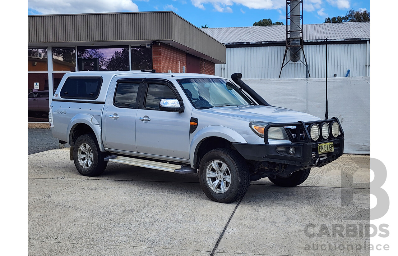 5/2010 Ford Ranger XLT (4x4) PK Dual Cab P/Up Silver 3.0L