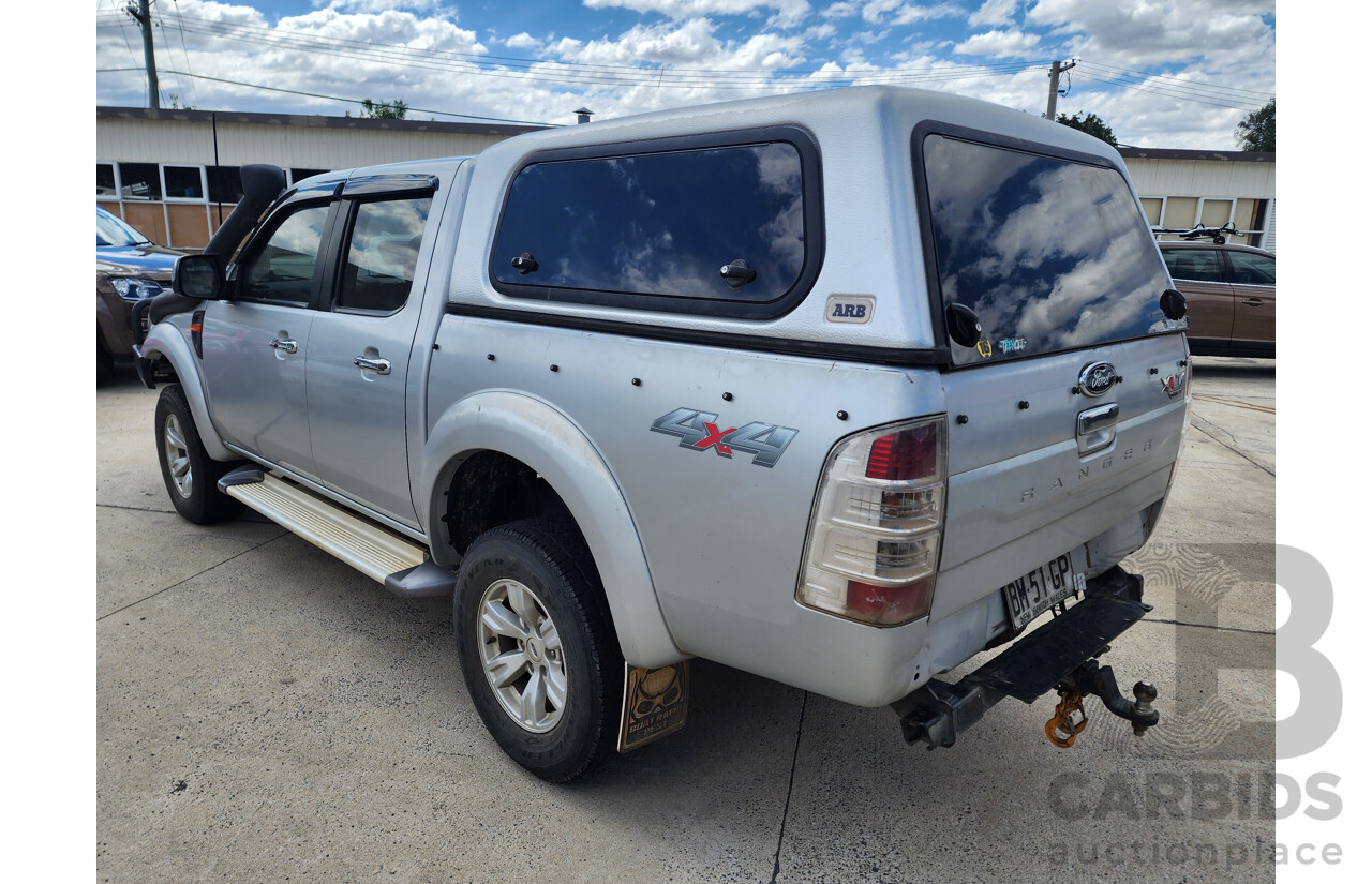 5/2010 Ford Ranger XLT (4x4) PK Dual Cab P/Up Silver 3.0L