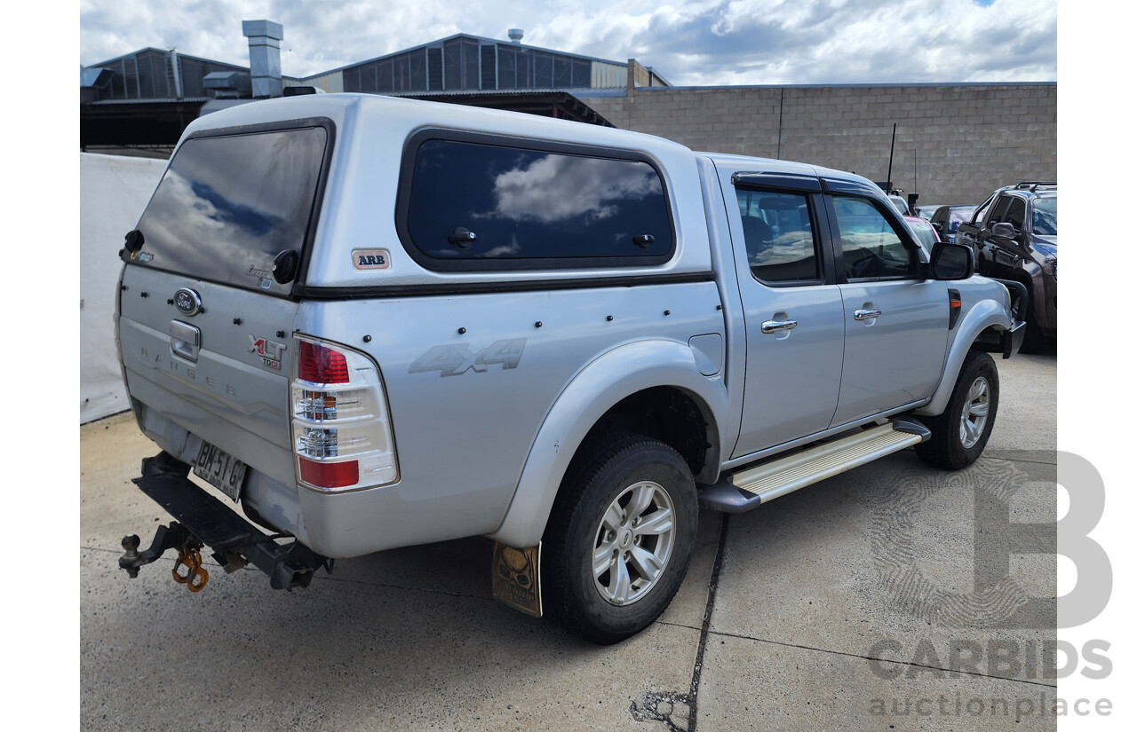 5/2010 Ford Ranger XLT (4x4) PK Dual Cab P/Up Silver 3.0L