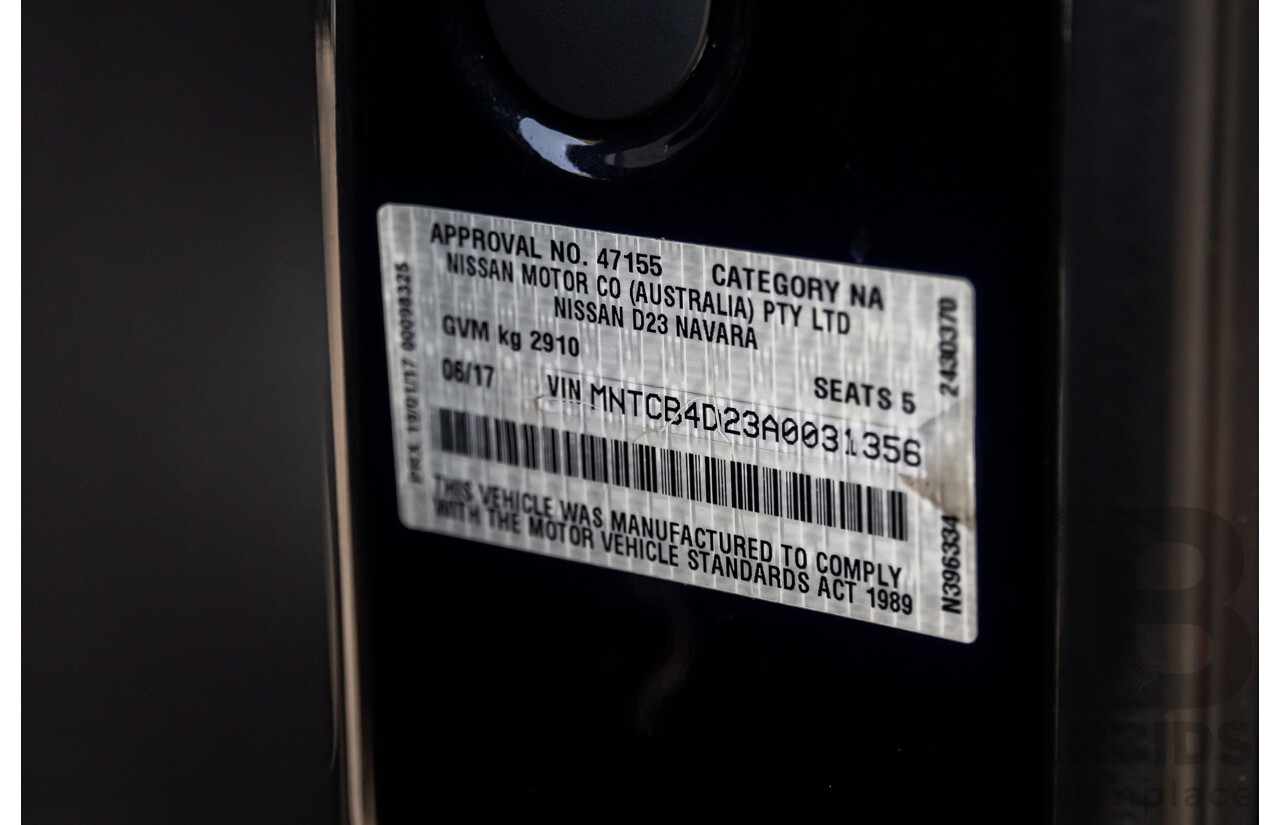 06/2017 Nissan Navara ST-X (4x4) D23 Series II Dual Cab Utility Cosmic Black Metallic Turbo Diesel 2.3L