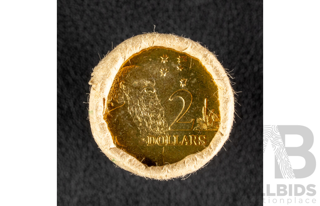 Australian RAM UNC 1988 Two Dollar Coin Roll, First Year Issue