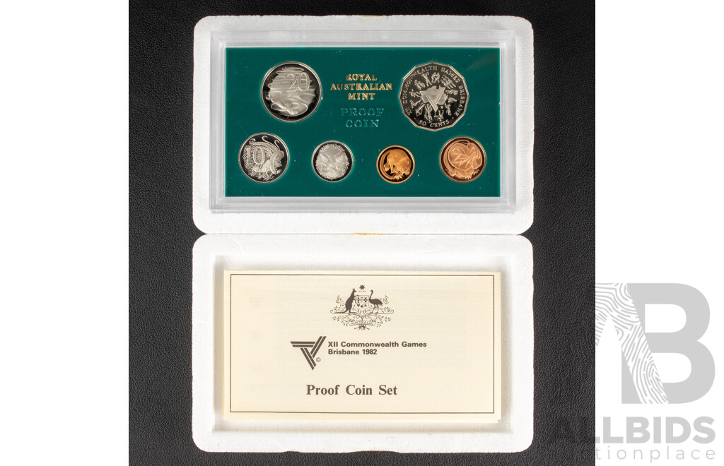 Australian RAM 1982 Six Proof Coin Set, Commonwealth Games