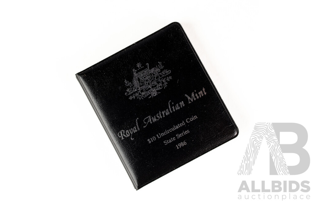 Australian 1986 Silver Ten Dollar Coin, State Series South Australia .925