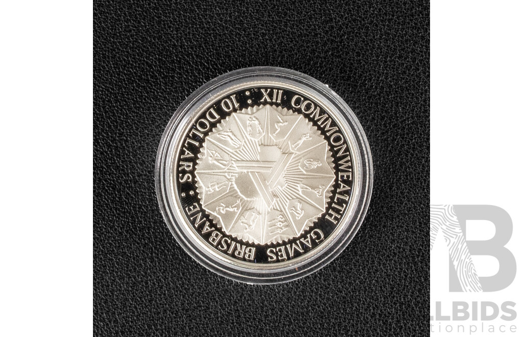 Australian RAM 1982 Silver Proof Ten Dollar Coin, Commonwealth Games .925