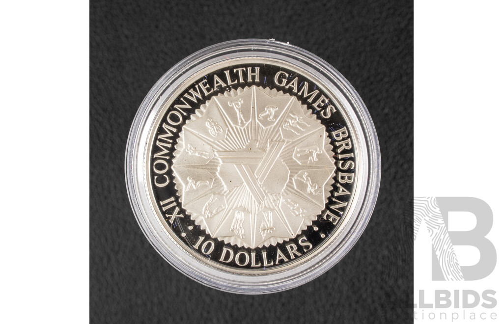 Australian RAM 1982 Silver Proof Ten Dollar Coin, Commonwealth Games .925