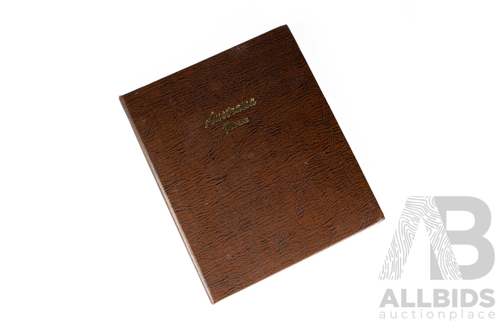 Dansco Album of Australian Silver Florins, Spanning 1910 to 1957, Mostly Complete, Forty Coins