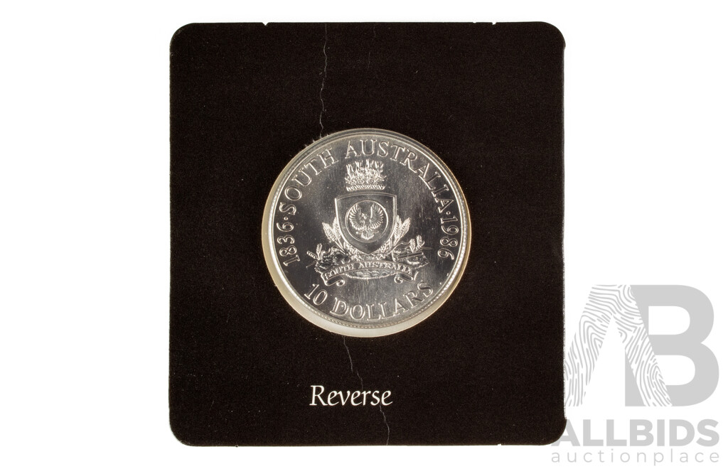 Australian RAM 1986 Silver Ten Dollar Coin, State Series South Australia .925