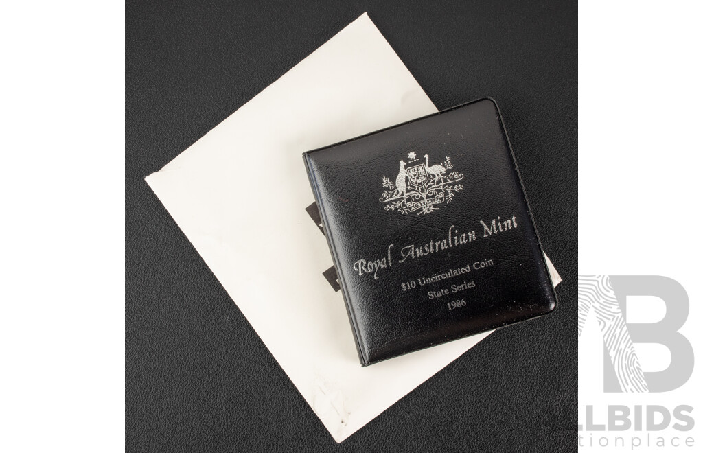 Australian RAM 1986 Silver Ten Dollar Coin, State Series South Australia .925