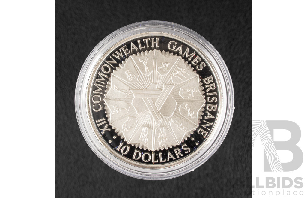 Australian RAM 1982 Silver Proof Ten Dollar Coin, Commonwealth Games .925