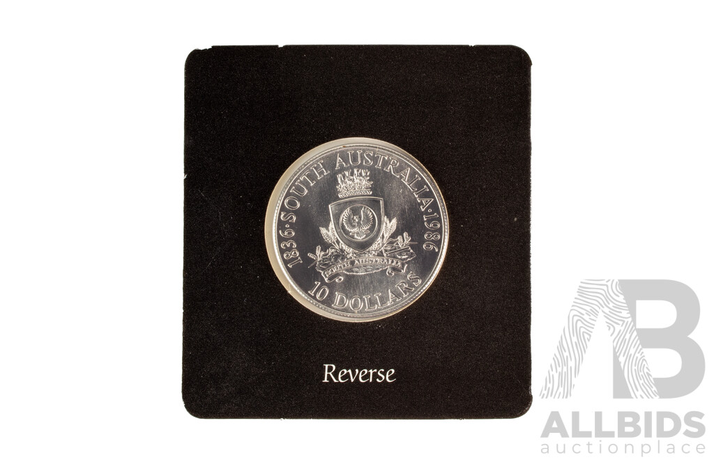 Australian 1986 Silver Ten Dollar Coin, State Series South Australia .925