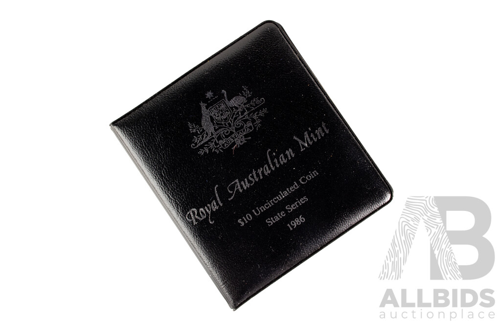 Australian 1986 Silver Ten Dollar Coin, State Series South Australia .925