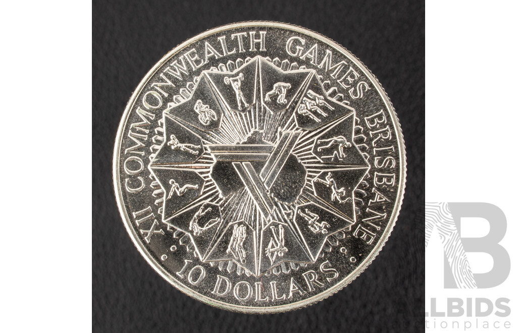 Australian RAM 1982 Silver Ten Dollar Coin, Commonwealth Games .925