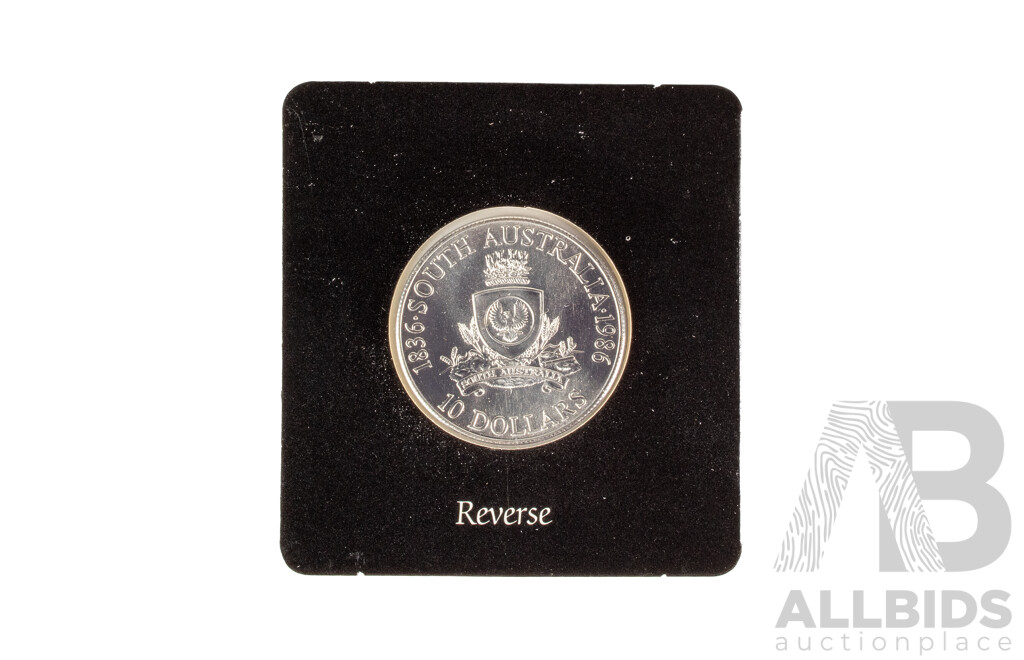 Australian 1986 Silver Ten Dollar Coin, State Series South Australia .925
