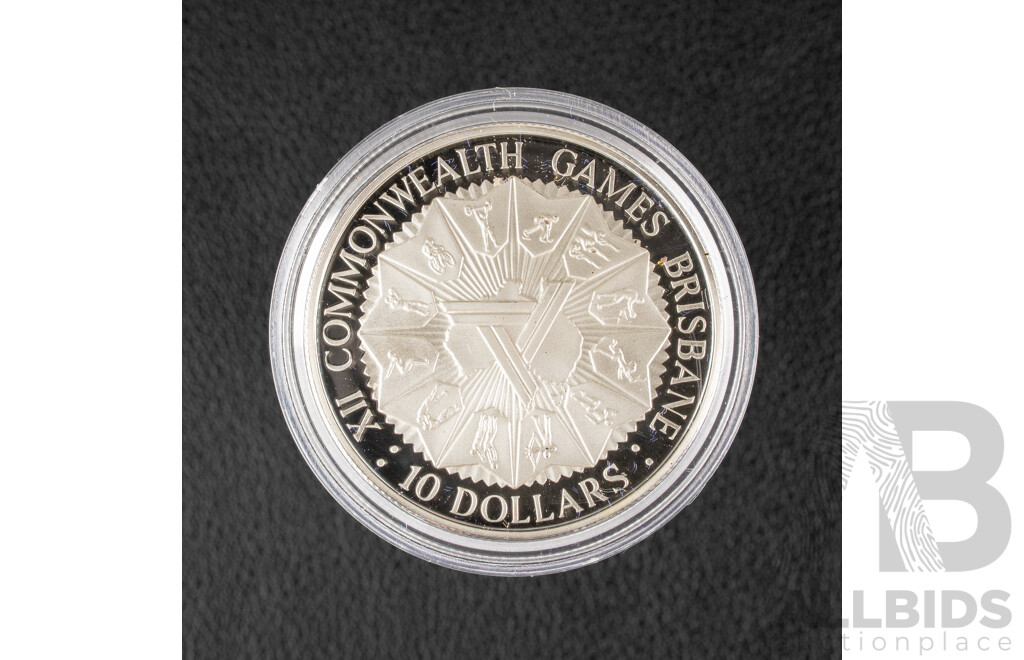 Australian RAM 1982 Silver Proof Ten Dollar Coin, Commonwealth Games .925