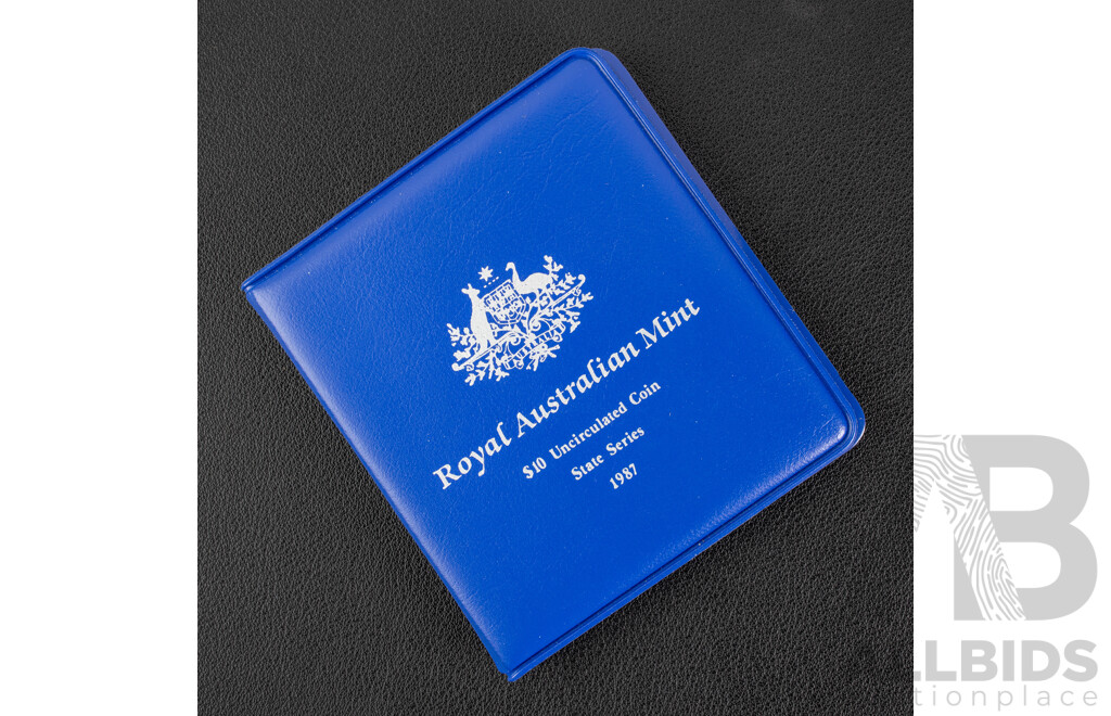 Australian 1987 Silver Ten Dollar Coin, State Series, New South Wales .925