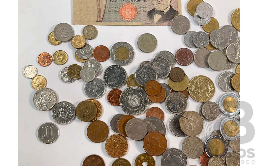 Collection of International Currency Including United Kingdom, New Zealand, Middle East, Japan, France, Netherlands, Germany, Poland, Canada, Malaysia, Italy, Hong Kong, China, Tonga, Sweden