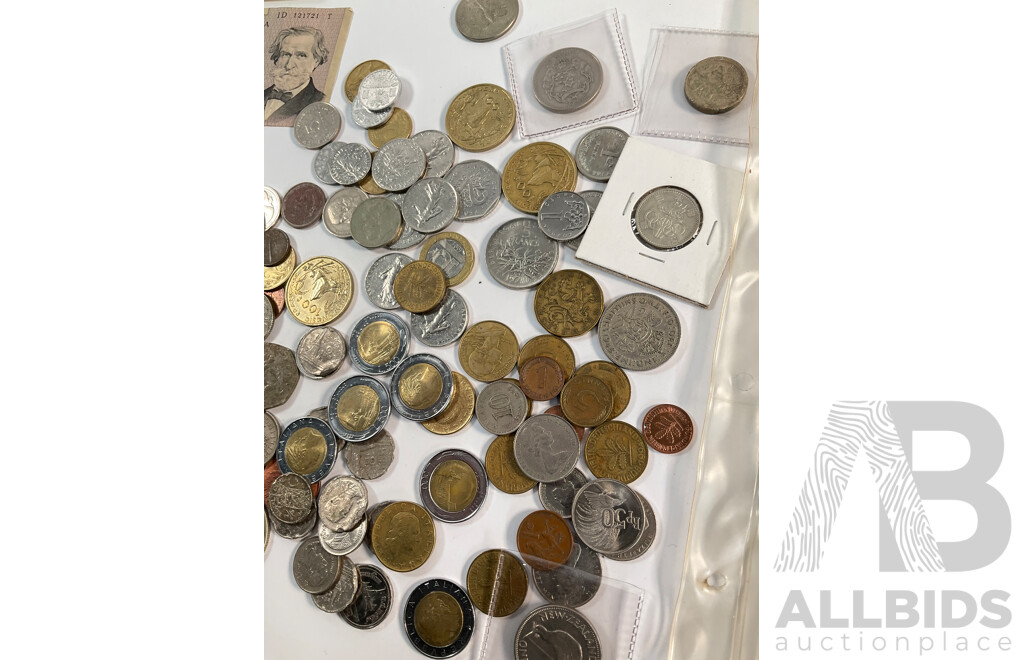 Collection of International Currency Including United Kingdom, New Zealand, Middle East, Japan, France, Netherlands, Germany, Poland, Canada, Malaysia, Italy, Hong Kong, China, Tonga, Sweden
