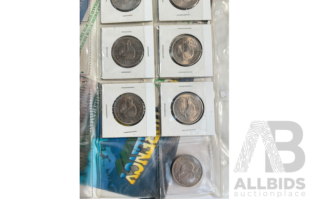 Collection of International Currency Including United Kingdom, New Zealand, Middle East, Japan, France, Netherlands, Germany, Poland, Canada, Malaysia, Italy, Hong Kong, China, Tonga, Sweden