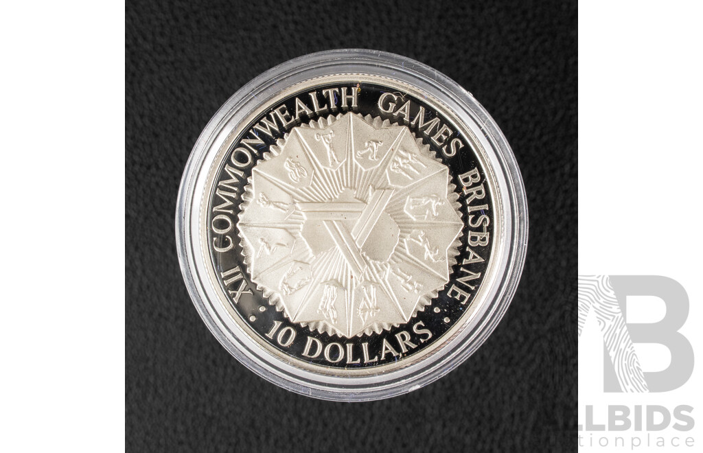 Australian RAM 1982 Silver Proof Ten Dollar Coin, Commonwealth Games .925