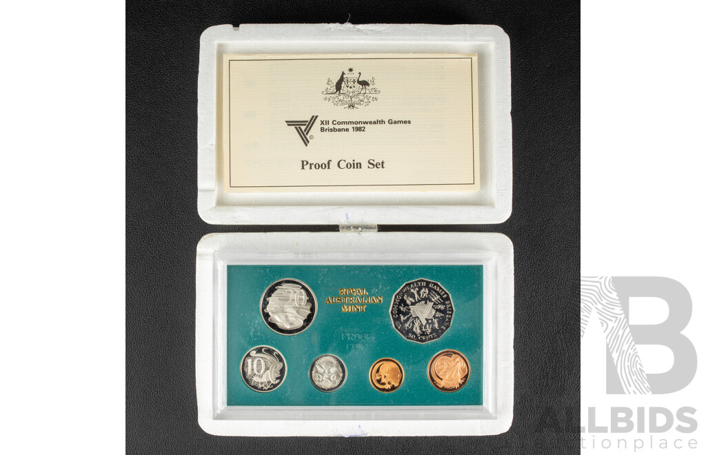 Australian RAM 1982 Six Proof Coin Set, Commonwealth Games