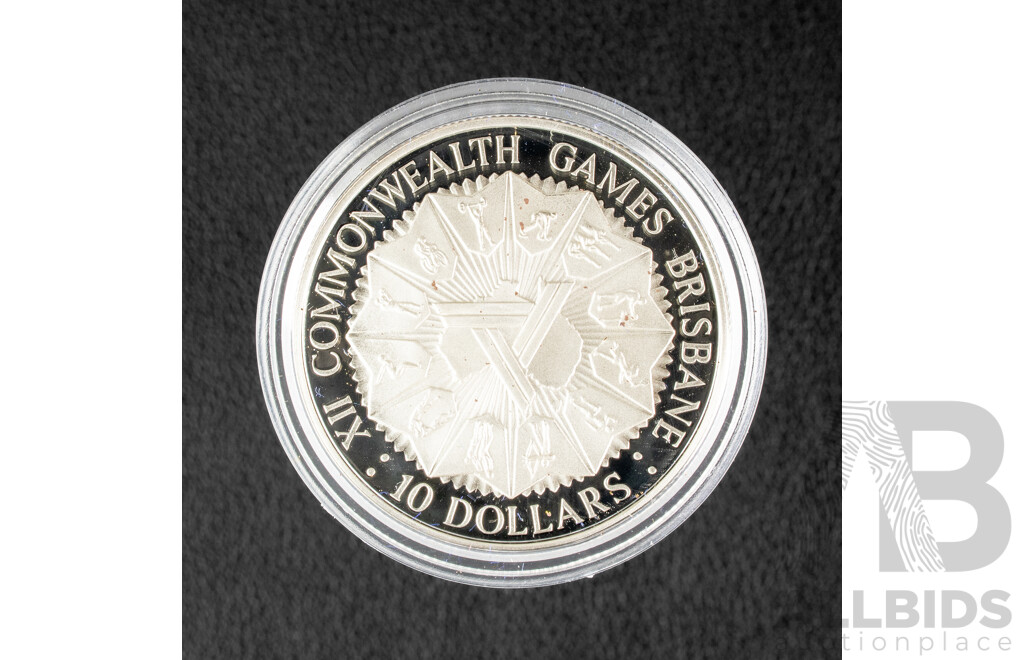 Australian RAM 1982 Silver Proof Ten Dollar Coin, Commonwealth Games .925