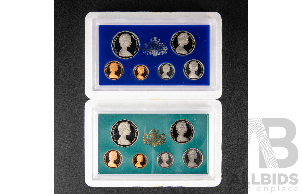 Australian RAM 1981 and 1982 Commonwealth Games Six Proof Coin Sets