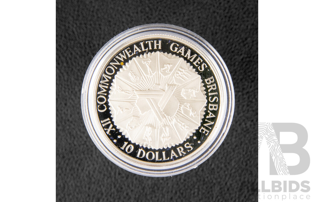 Australian RAM 1982 Silver Proof Ten Dollar Coin, Commonwealth Games .925