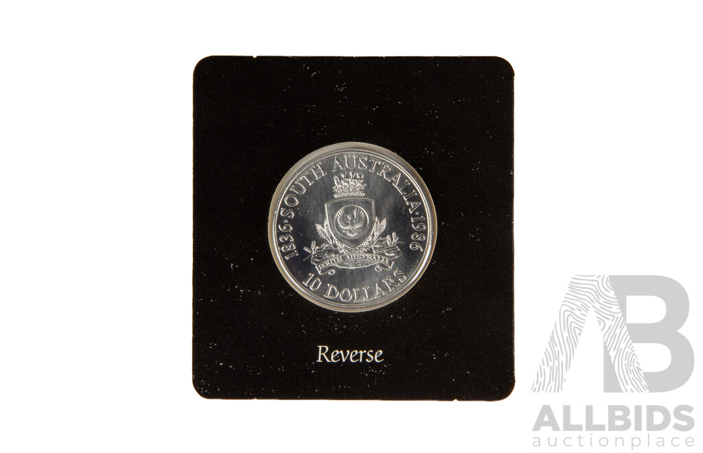 Australian 1986 Silver Ten Dollar Coin, State Series South Australia .925