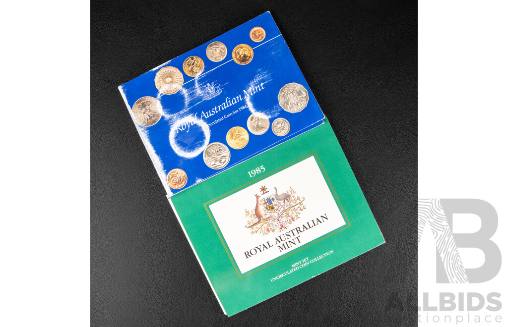 Australian 1984 and 1985 UNC Sets