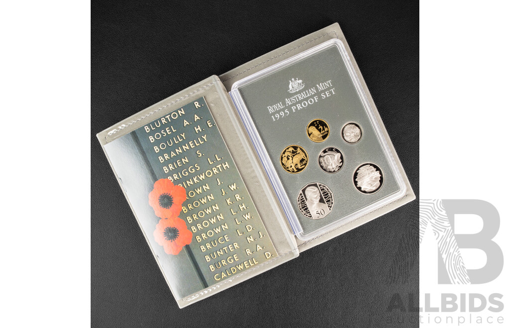 Australian RAM 1995 Six Proof Coin Set, Fiftieth Anniversary of the End of World War Two