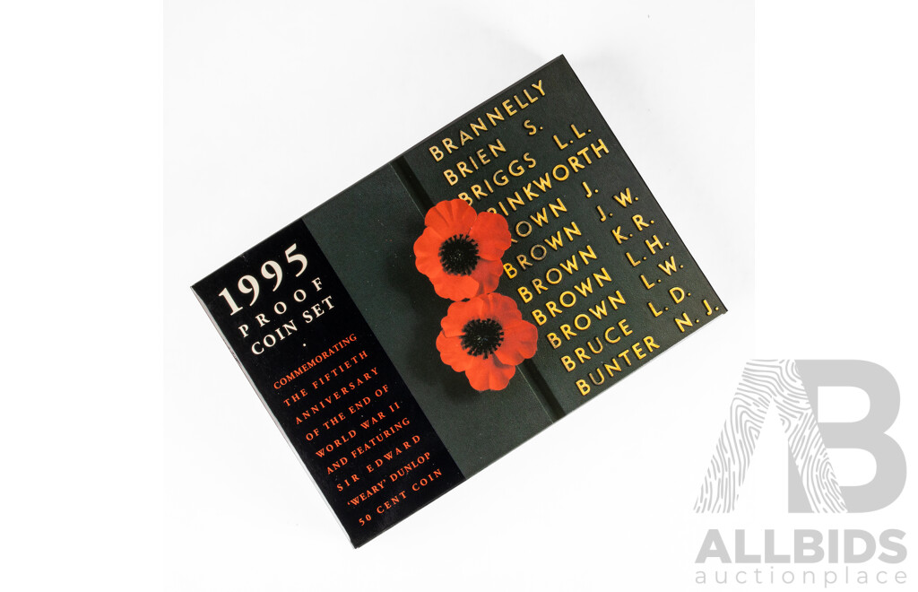Australian RAM 1995 Six Proof Coin Set, Fiftieth Anniversary of the End of World War Two