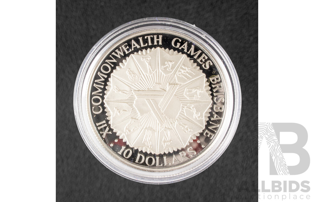 Australian RAM 1982 Silver Proof Ten Dollar Coin, Commonwealth Games .925