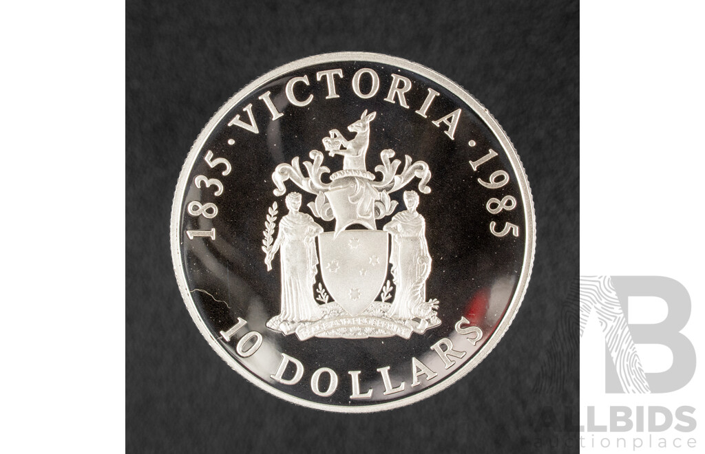 Australian RAM 1985 Silver Proof Ten Dollar Coin, State Series, Victoria