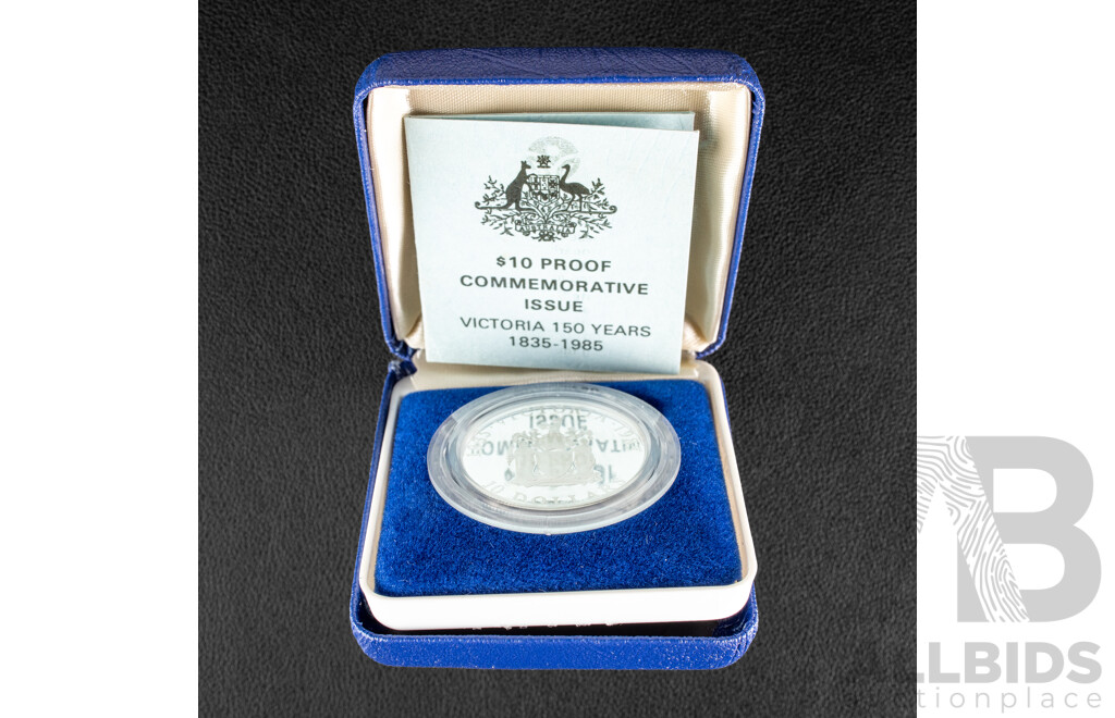 Australian RAM 1985 Silver Proof Ten Dollar Coin, State Series, Victoria