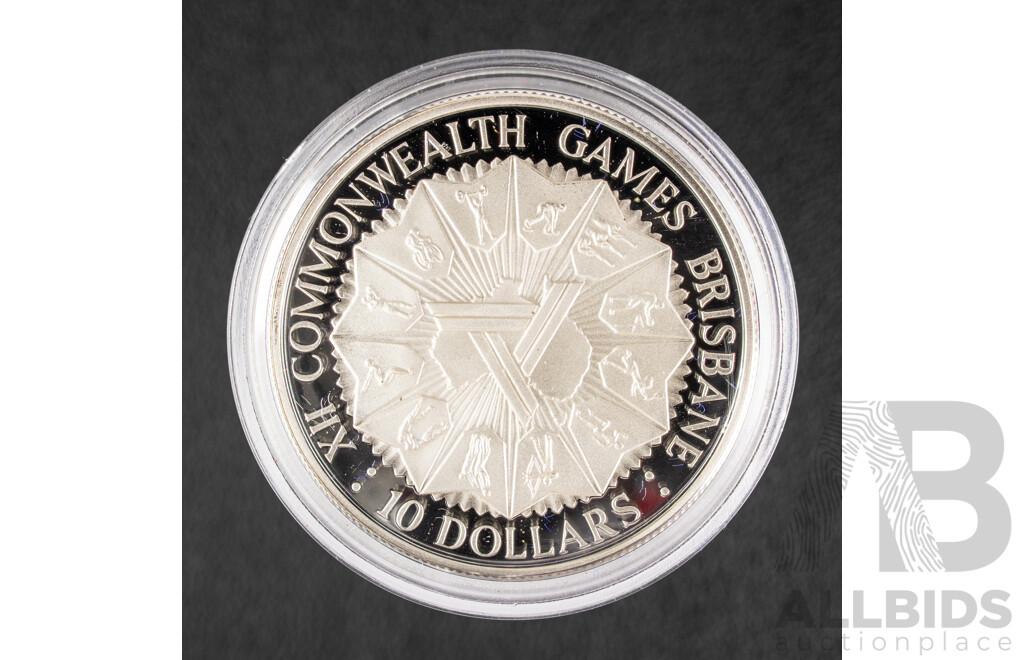 Australian RAM 1982 Silver Proof Ten Dollar Coin, Commonwealth Games .925