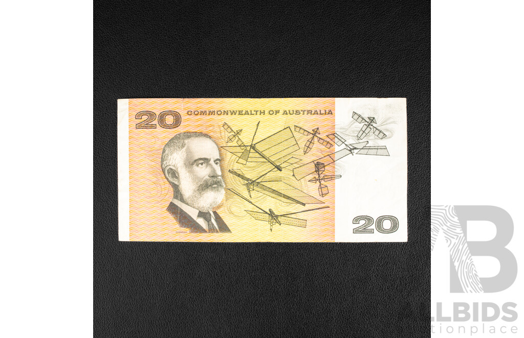 Australian 1972 Twenty Dollar Note, Phillips/Wheeler R404a